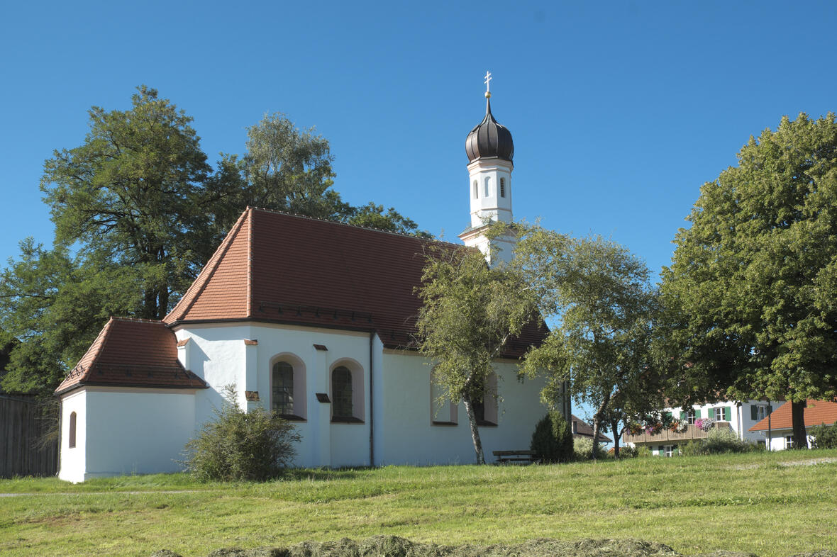 Katholische Kapelle Sankt Ottilia in Rott im Landkreis Landsberg am Lech (Bayern/Deutschland)