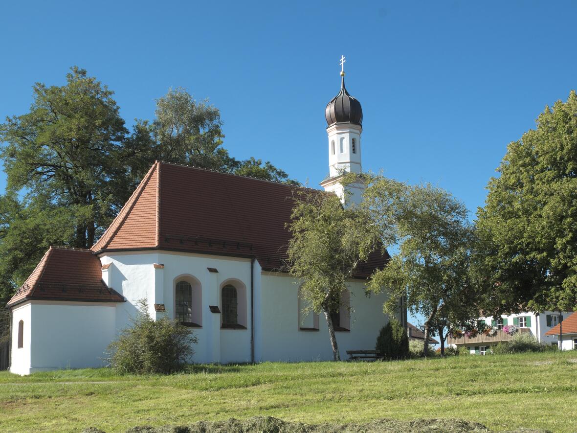 Katholische Kapelle Sankt Ottilia in Rott im Landkreis Landsberg am Lech (Bayern/Deutschland)